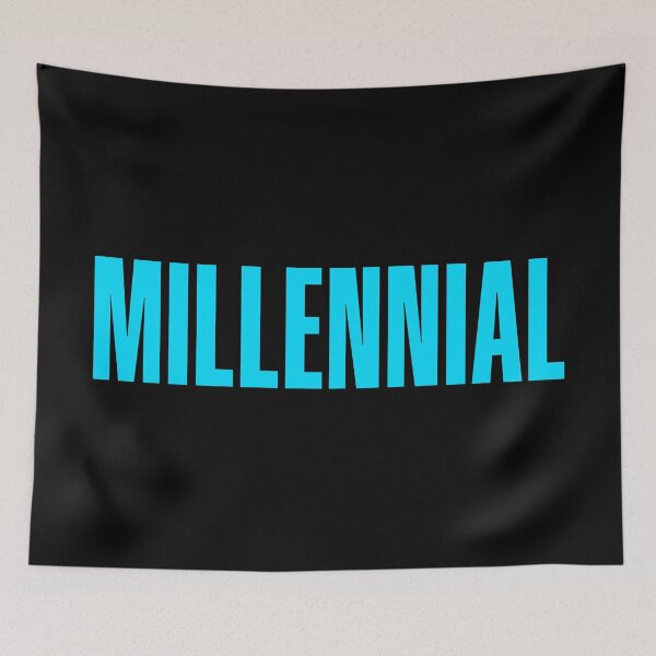 Item preview, Millennial, Blue bold designed and sold by Memes N Lore .