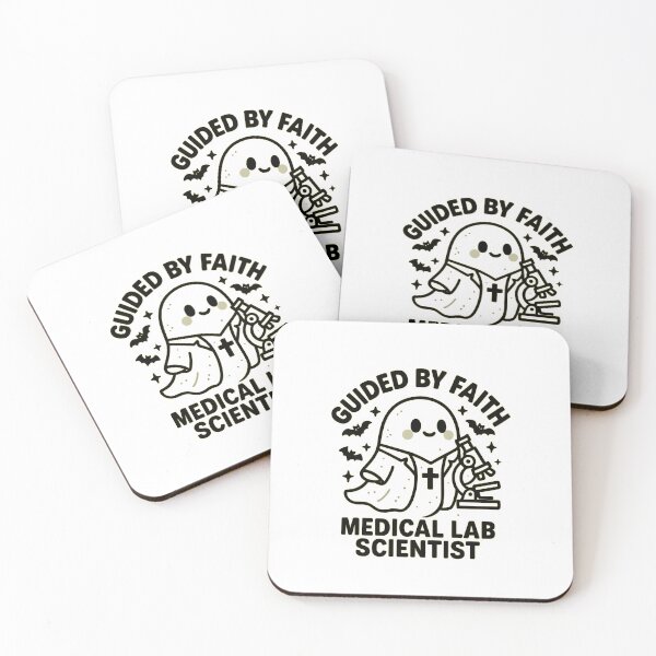 Item preview, Guided by Faith – Cute Medical Lab Scientist Ghost Design designed and sold by ClinicalHubs.