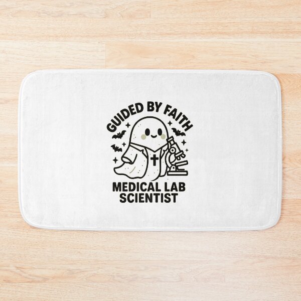 Item preview, Guided by Faith – Cute Medical Lab Scientist Ghost Design designed and sold by ClinicalHubs.