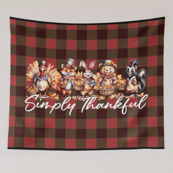 Item preview, Simply Thankful Woodland Friends Fall Harvest Thanksgiving 2025 designed and sold by Luvjesus2.