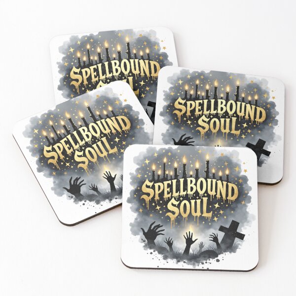 Item preview, "Spellbound Soul" Halloween T-Shirt – Ghostly Hands, Black Candles & Mystical Graveyard Glam designed and sold by relso.