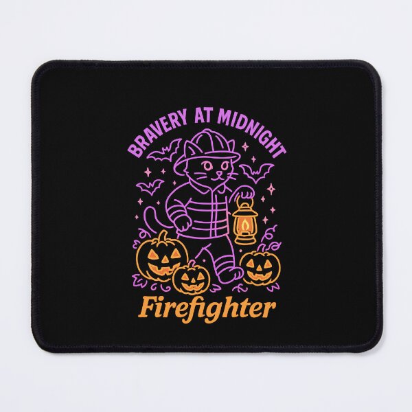 Item preview, Bravery at Midnight – Firefighter Cat Halloween Shirt designed and sold by ClinicalHubs.