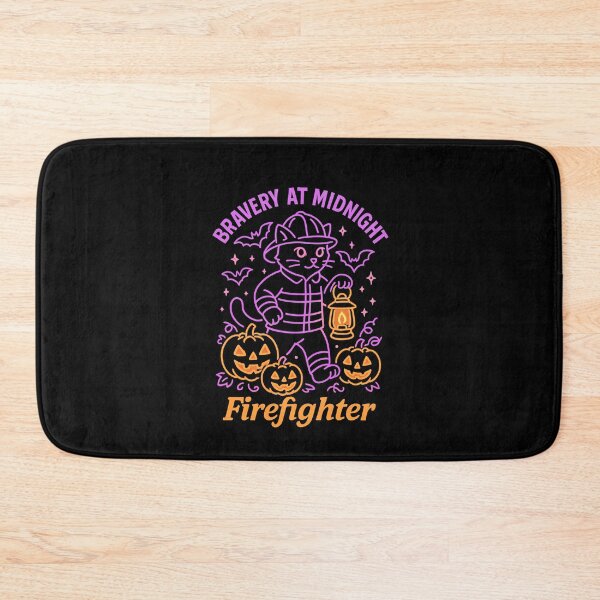 Item preview, Bravery at Midnight – Firefighter Cat Halloween Shirt designed and sold by ClinicalHubs.