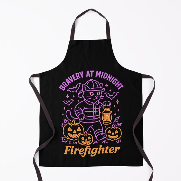 Item preview, Bravery at Midnight – Firefighter Cat Halloween Shirt designed and sold by ClinicalHubs.