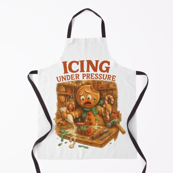 Item preview, Icing Under Pressure — Funny Gingerbread Christmas Chaos Design designed and sold by FluffyCreative.