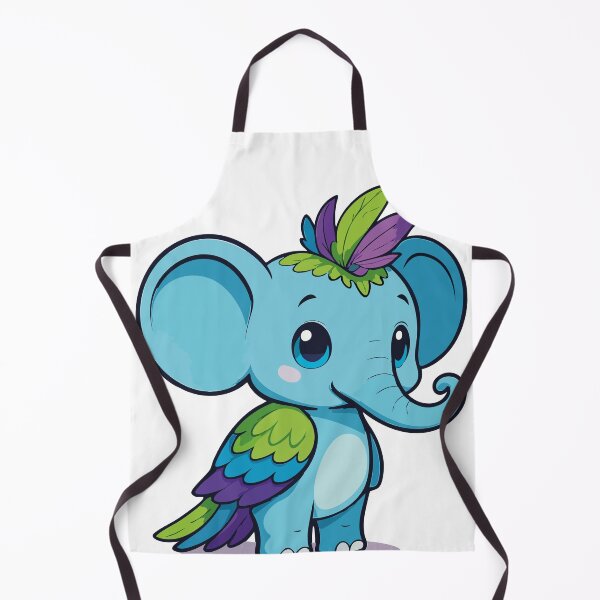 Item preview, Elegei - Happy elephant with parrot wings designed and sold by KatInspired.