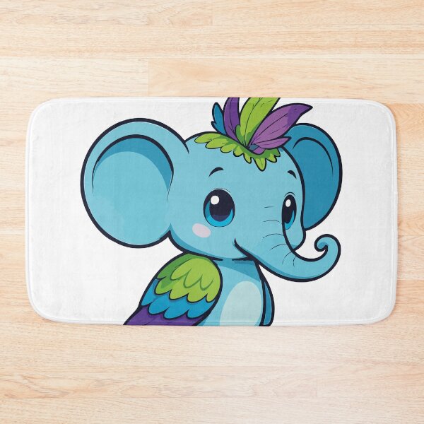 Item preview, Elegei - Happy elephant with parrot wings designed and sold by KatInspired.