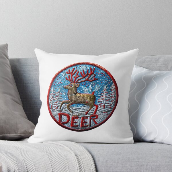 Item preview, Northern Lights Reindeer Embroidered Patch designed and sold by Imaginarium of Chaos falcon88 .