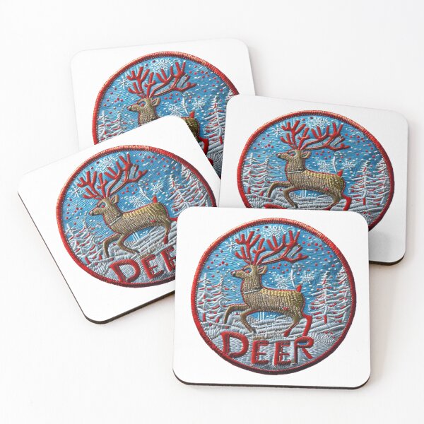 Item preview, Northern Lights Reindeer Embroidered Patch designed and sold by Imaginarium of Chaos falcon88 .