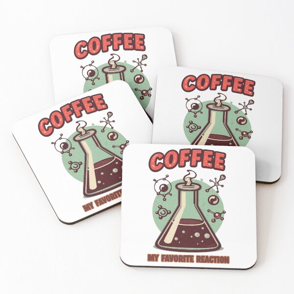 Item preview, Coffee My Favorite Reaction: Science Lab Chemistry Pun Retro Design designed and sold by Tucker-Art.