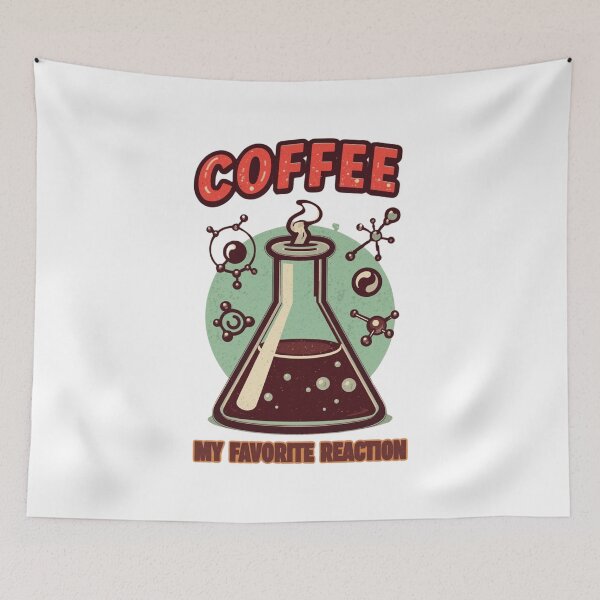 Item preview, Coffee My Favorite Reaction: Science Lab Chemistry Pun Retro Design designed and sold by Tucker-Art.