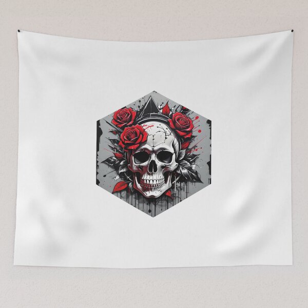 Item preview, Skull and Rose Graffiti designed and sold by AbsoluteA.
