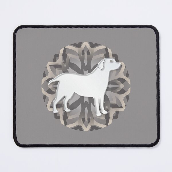 Item preview, White and Grey Labrador Mandala Body Silhouette designed and sold by DuFauna.