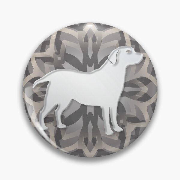 Item preview, White and Grey Labrador Mandala Body Silhouette designed and sold by DuFauna.
