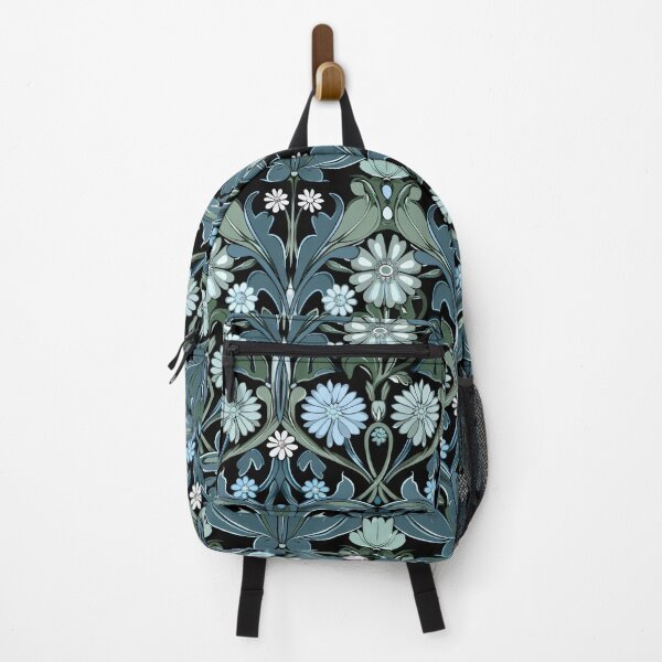 Item preview, Art Nouveau Night Blue Floral Pattern designed and sold by Atlas Kai.