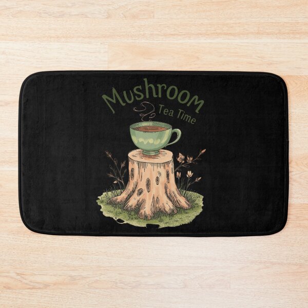 Item preview, Mushroom Tea Time: Cozy Cottagecore Amanita Tree Stump Nature Art designed and sold by Tucker-Art.