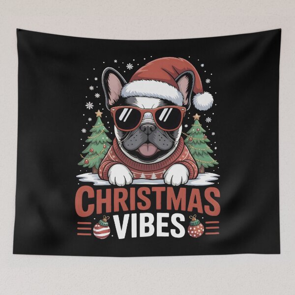 Item preview, Christmas Vibes Dog designed and sold by SoftStyleStudio ⭐⭐⭐.