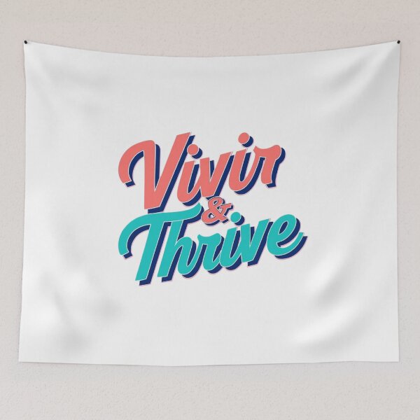 Item preview, Vivir & Thrive: Inspirational Retro Spanish Script Typography Design designed and sold by Tucker-Art.