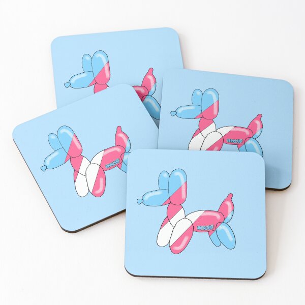 Item preview, Trans flag balloon dog designed and sold by TheAshCreations.