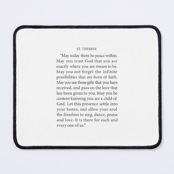 Item preview, May today there be peace within, St. Therese designed and sold by corbrand.