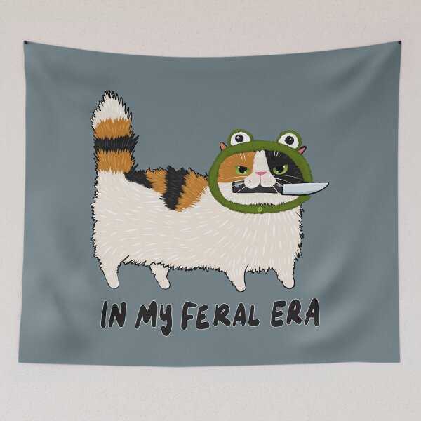 Item preview, Calico Cat In My Feral Era Halloween Frog designed and sold by KilkennyCat Art.