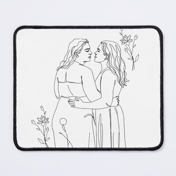 Item preview, lesbian line art designed and sold by BLBear Studios.