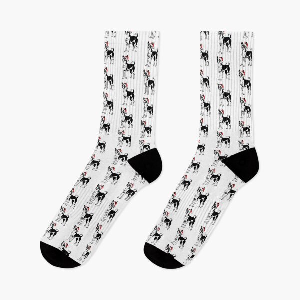Item preview, Christmas Basenji Silhouette | Santa Hat Dog Art | Festive Black and White Design designed and sold by JollyCritters.