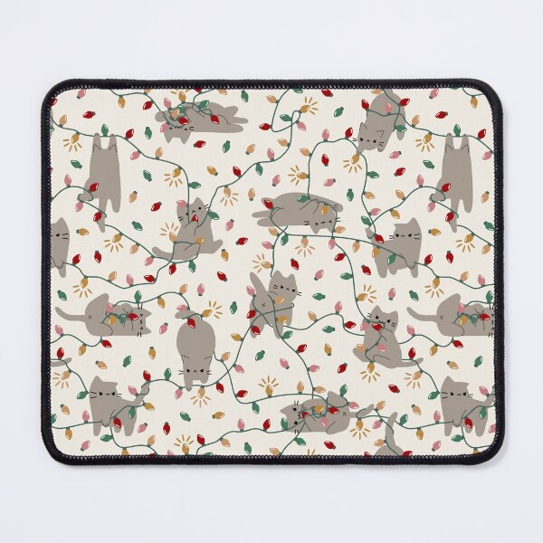 Item preview, Merry Mischief Christmas Cats [color: cream] designed and sold by Becca Alessi.