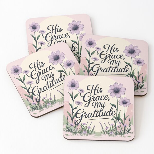 Item preview, His Grace, My Gratitude – Vintage Christian Floral Watercolor Design | Christian Gift for Women | Faith Home Decor designed and sold by Gahyl7.