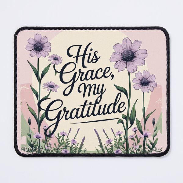 Item preview, His Grace, My Gratitude – Vintage Christian Floral Watercolor Design | Christian Gift for Women | Faith Home Decor designed and sold by Gahyl7.