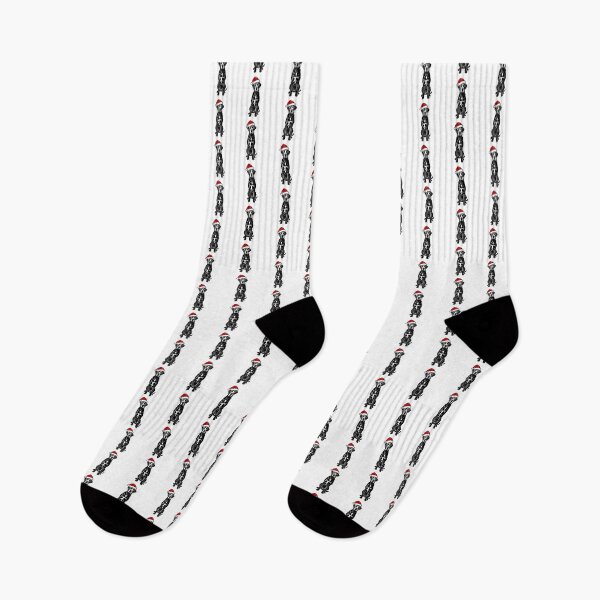 Item preview, Christmas Dogo Argentino Silhouette | Santa Hat Dog Art | Festive Black and White Design designed and sold by JollyCritters.