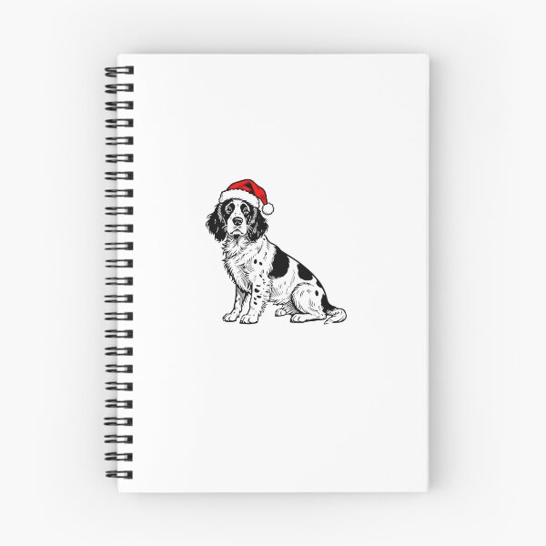 Item preview, Christmas English Springer Spaniel Silhouette | Santa Hat Dog Art | Festive Black and White Design designed and sold by JollyCritters.