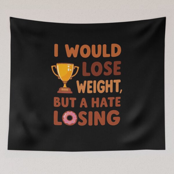 Item preview, I Hate Losing: Funny Weight Loss Diet Pun Donut Trophy Humor designed and sold by Tucker-Art.