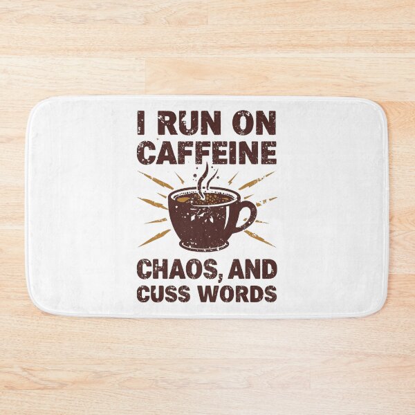 Item preview, I Run on Caffeine Chaos Cuss Words: Funny Coffee Lover Sarcastic Design designed and sold by Tucker-Art.