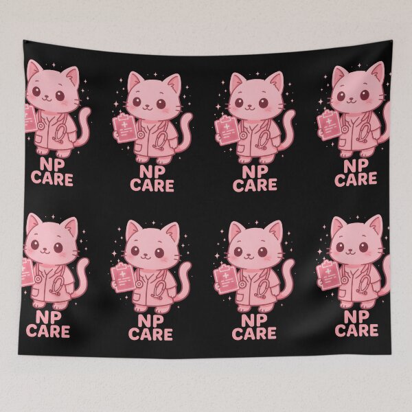 Artikelvorschau, NP Care Nurse Practitioner Shirt | Süßes Katzen-NP-T-Shirt | Stärkendes medizinisches Geschenk für Frauen entworfen und verkauft von ClinicalHubs.