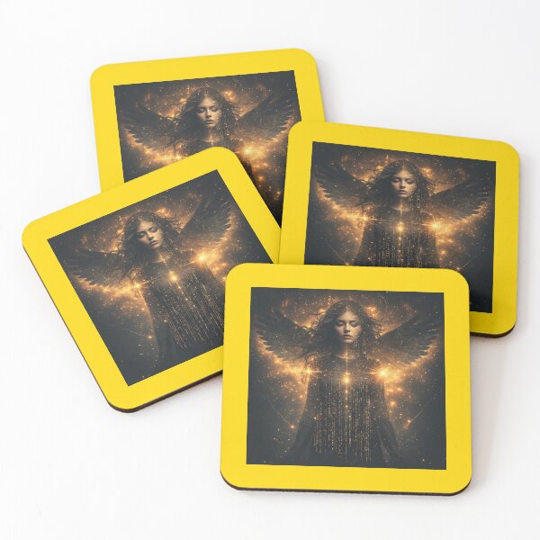 Item preview, Digital Seraphim: Cosmic Revelation - Golden-Winged Cyber Angel Art designed and sold by Eden Underground Radio (Official Merch).