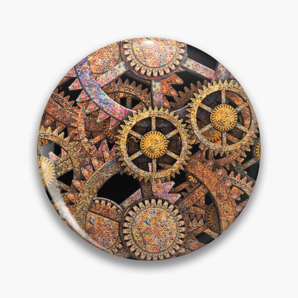 Item preview, Vibrant Rusty Steampunk Gears Pattern - Colorful Vintage Clockwork Mechanism designed and sold by Gothic Fantasy.