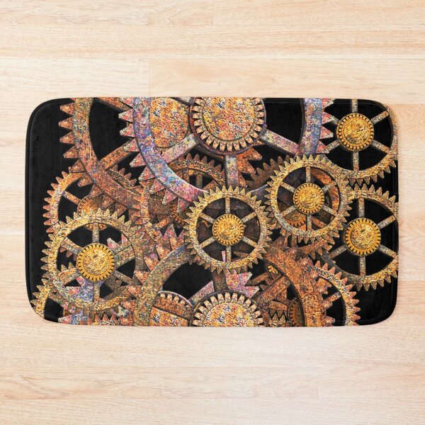 Item preview, Vibrant Rusty Steampunk Gears Pattern - Colorful Vintage Clockwork Mechanism designed and sold by Gothic Fantasy.