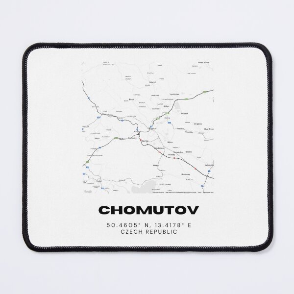 Item preview, Chomutov Minimalist Map – Black and White Czech Republic City Print designed and sold by RM-Journey.