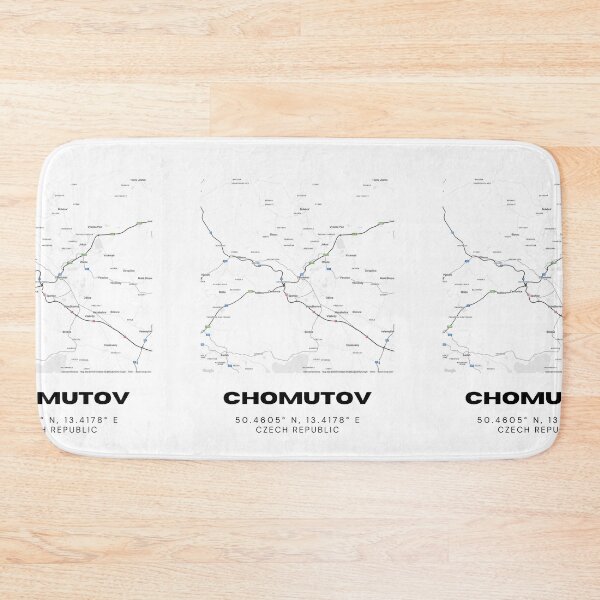 Item preview, Chomutov Minimalist Map – Black and White Czech Republic City Print designed and sold by RM-Journey.