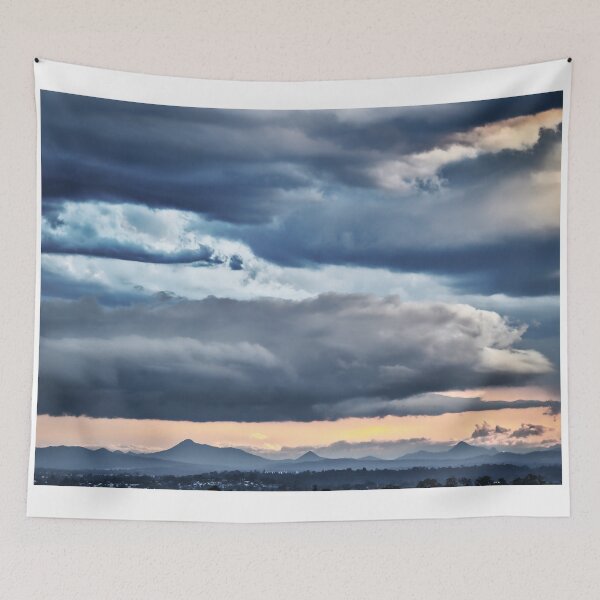 Item preview, Storm clouds casting shadows on distant mountains designed and sold by pcole123.