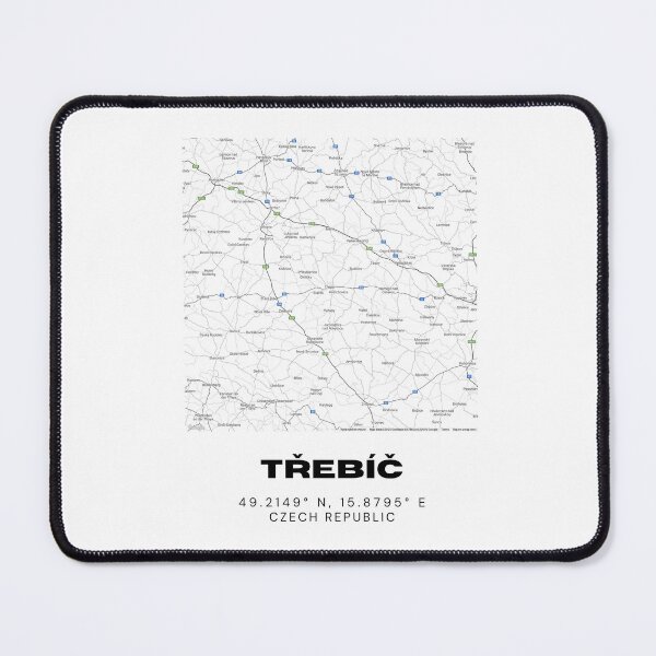 Item preview, Třebíč Minimalist Map – Black and White Czech Republic City Art designed and sold by RM-Journey.