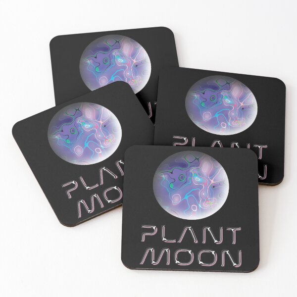 Item preview, Illuminating Abstract Plant Moon in Violet, Pink, and Blue  designed and sold by cremedecolor.