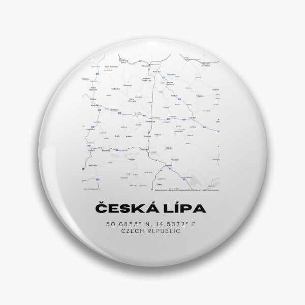 Item preview, Česká Lípa City Map – Modern Minimalist Czech Republic Design designed and sold by RM-Journey.