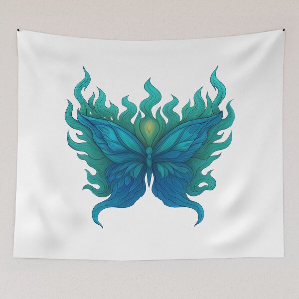 Item preview, Flaming Blue Butterfly designed and sold by VelvetRoom.