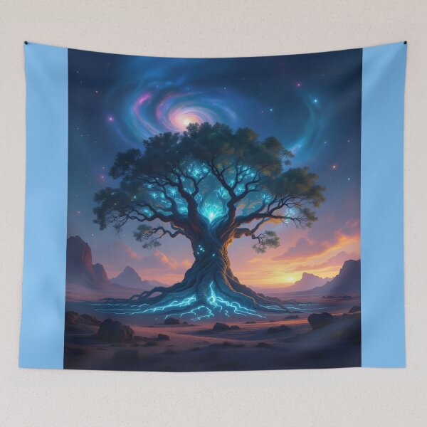 Item preview,  Ancient Tree With Bioluminescent Leaves And Roots That Form Intricate designed and sold by Wiss2Arts.