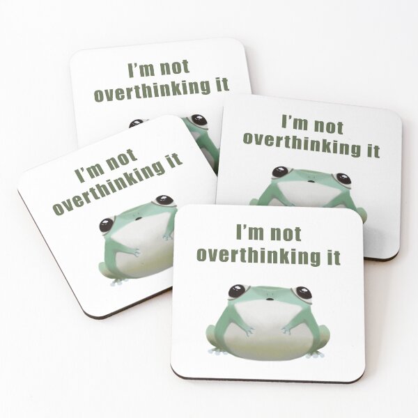 Item preview, Cute Frog Definitely not Overthinking  designed and sold by Sunshine Caelum.