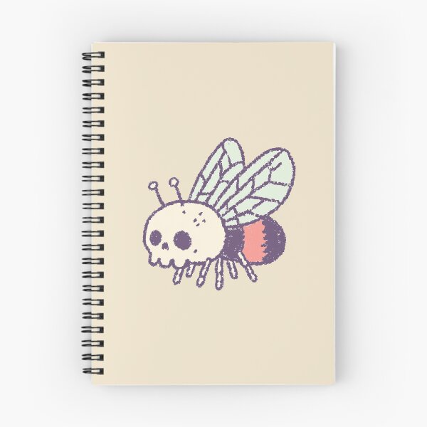 Item preview, Skeleton Bee pastel skull illustration, crayon texture designed and sold by Magnificent Lizard.