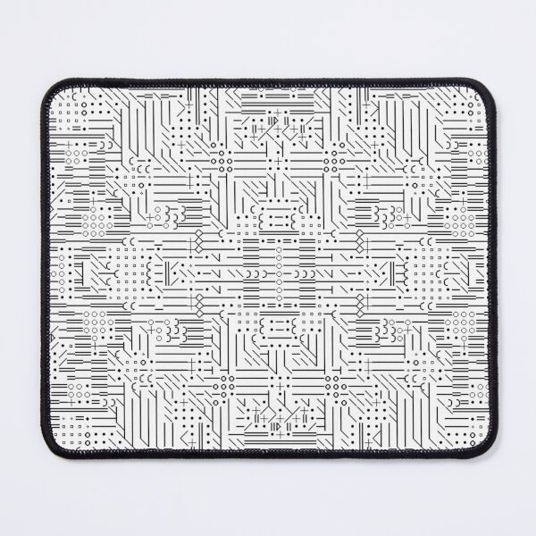 Item preview, Cybercore Cellular Automaton Rule-Based Pattern – Black and White designed and sold by Dancing Squares Art.