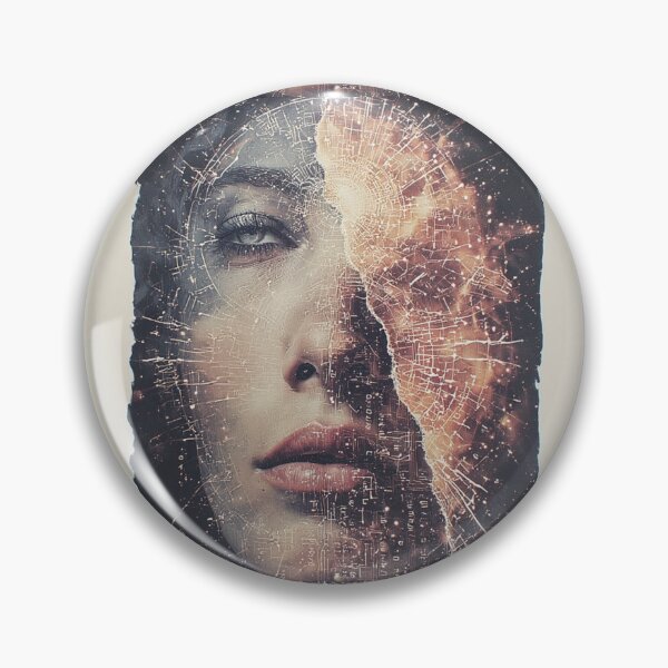 Item preview, Existential Tear: Shattered Inner World - Emotional Revelation Portrait Art designed and sold by Eden Underground Radio (Official Merch).